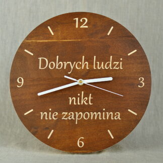 zegar z personalizowanym napisem